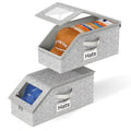 2 Pcs Stackable Hat Storage for Baseball Caps Holds up to 24 Caps Hat Organizer for Closet Sturdy Snapback Boxes for Men with Cardboard Grey – Stackable Organization with Functional, Easy-Use Details