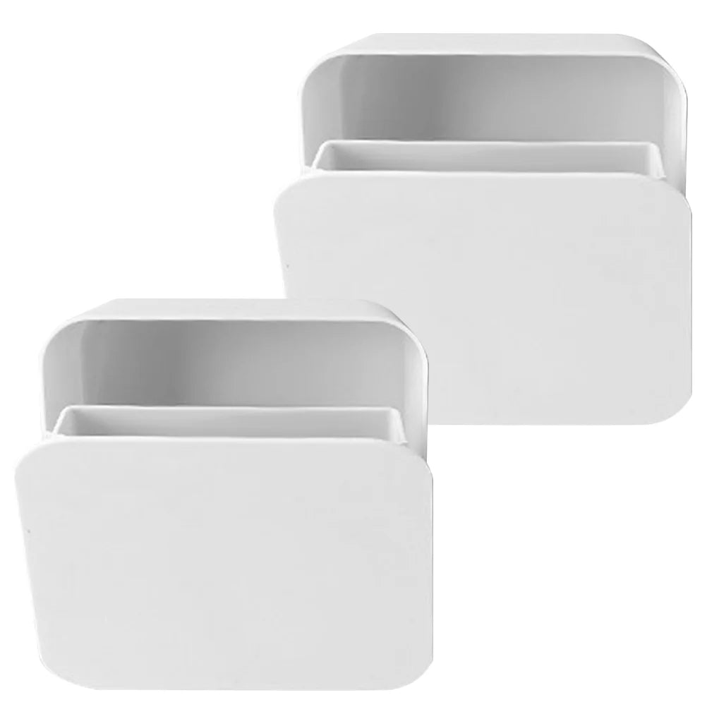 2 Pcs Wall-mounted Boxes Small Apartment Storage Box 14x5.5x14cm White – Space-Saving Hanging Design with Functional, Easy-Use Details