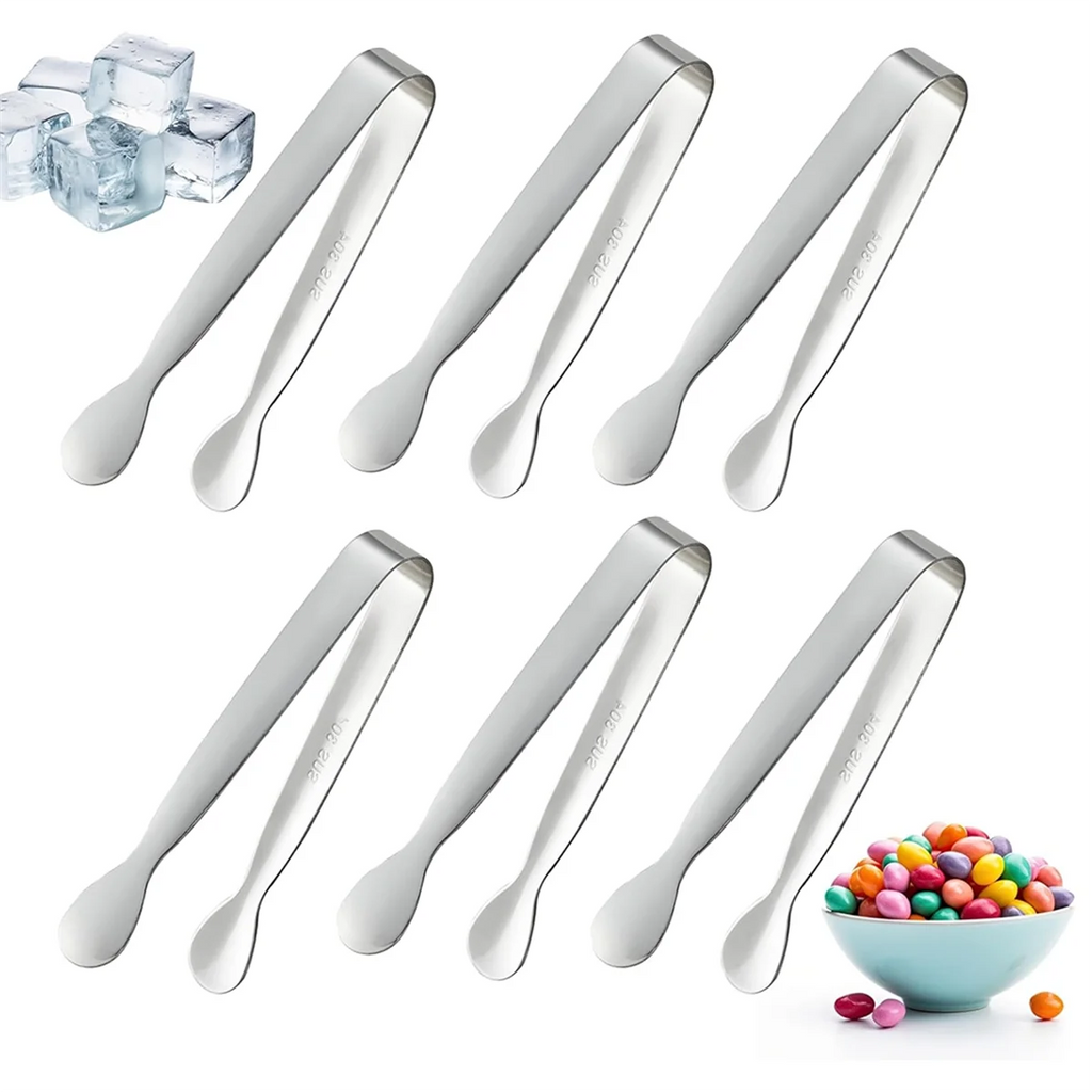 6PCS Mini Small Tiny Tongs 4.25Inch Stainless Steel Small Tongs for Serving Food Kitchen 304stainless Steel – Durable Stainless Steel Construction with Functional, Easy-Use Details