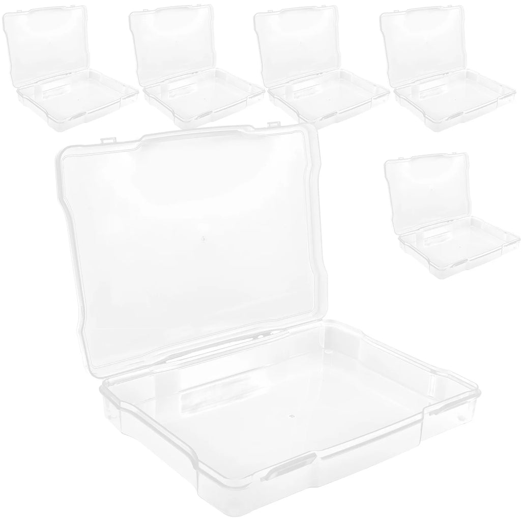 6Pcs Cards Storage Boxes Postcards Photos Organizing Cases Clear Plastic Storage Cases – Clear-View Organization with Functional, Easy-Use Details