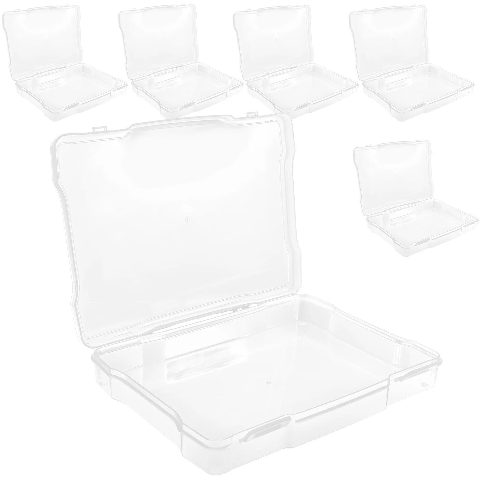 6Pcs Cards Storage Boxes Postcards Photos Organizing Cases Clear Plastic Storage Cases – Clear-View Organization with Functional, Easy-Use Details