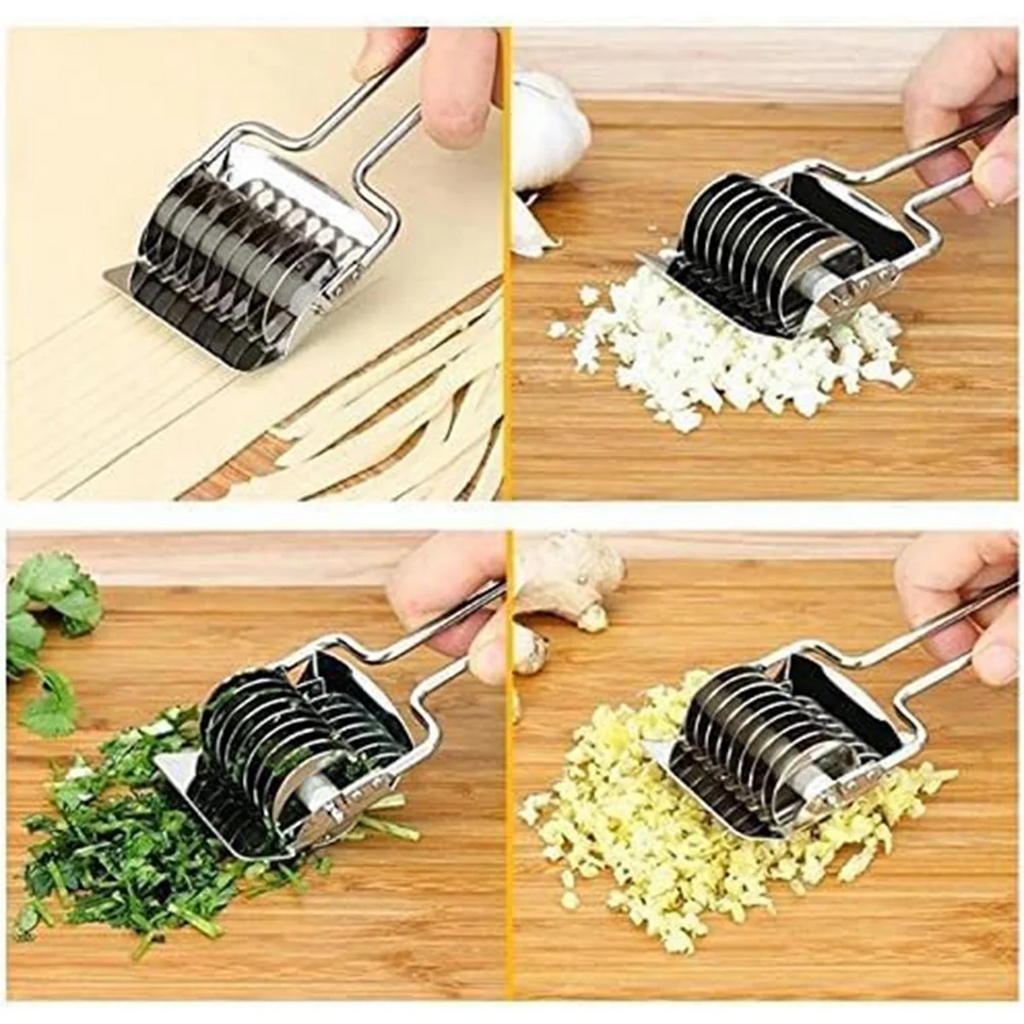 High Grade Stainless Steel Noodle Lattice Roller Dough Cutter for Kitchen Cooking Tools – Durable Stainless Steel Construction with Functional, Easy-Use Details
