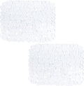 Bligli Pebble Sink Mat 2-Pack - PVC Kitchen Protector for Stainless Steel/Ceramic Dish Drying Mat for Dishes 15.7" x 11.8" Clear – Clear-View Organization with Functional, Easy-Use Details