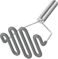 Scratch-resistant silicone potato masher kitchen tool potato masher stainless steel wrapped durable silicone potato smasher gray – Durable Stainless Steel Construction with Functional, Easy-Use Details