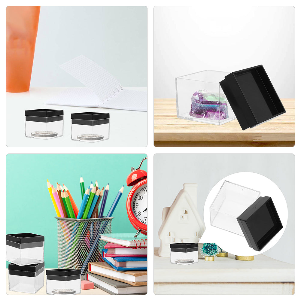 12 Pcs Specimen Boxes Capsules Small Item Storage Box Baby 4.2X4.2X3.3CM – Convenient Multi-Piece Set with Functional, Easy-Use Details
