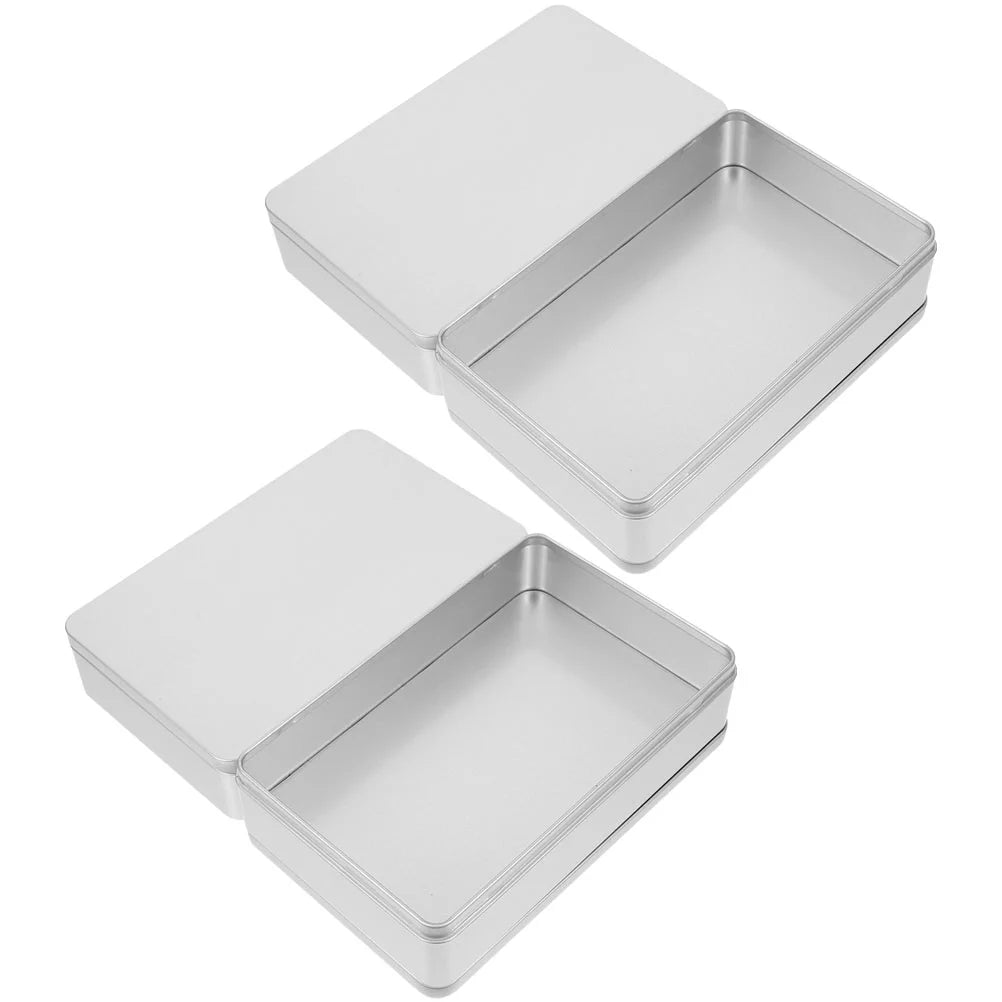 4 Pcs Collapsible Storage Bins Metal Tin Box Compact Lightweight Travel – Multiroom Organization Format with Functional, Easy-Use Details