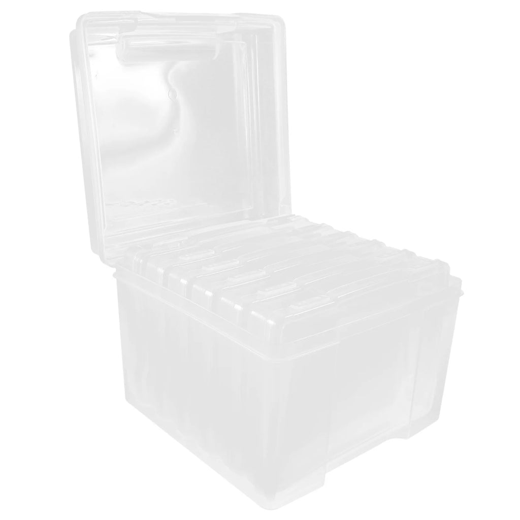 6Pcs Cards Storage Boxes Postcards Photos Organizing Cases Clear Plastic Storage Cases – Clear-View Organization with Functional, Easy-Use Details
