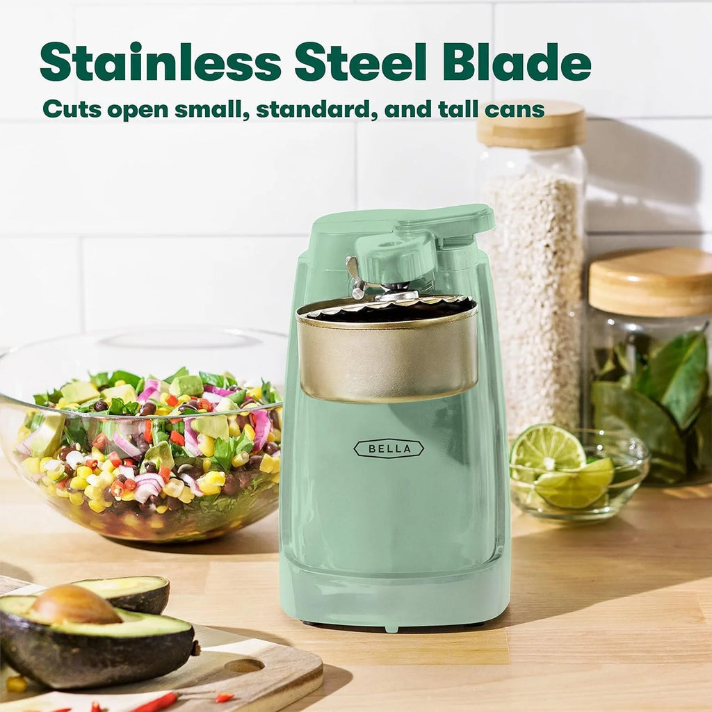 Electric Can Opener and Knife Sharpener Multifunctional Jar and Bottle Opener with Removable Cutting Lever and Cord Storage Stainless Steel Blade, – Durable Stainless Steel Construction with Functional, Easy-Use Details – Catalog Item 123