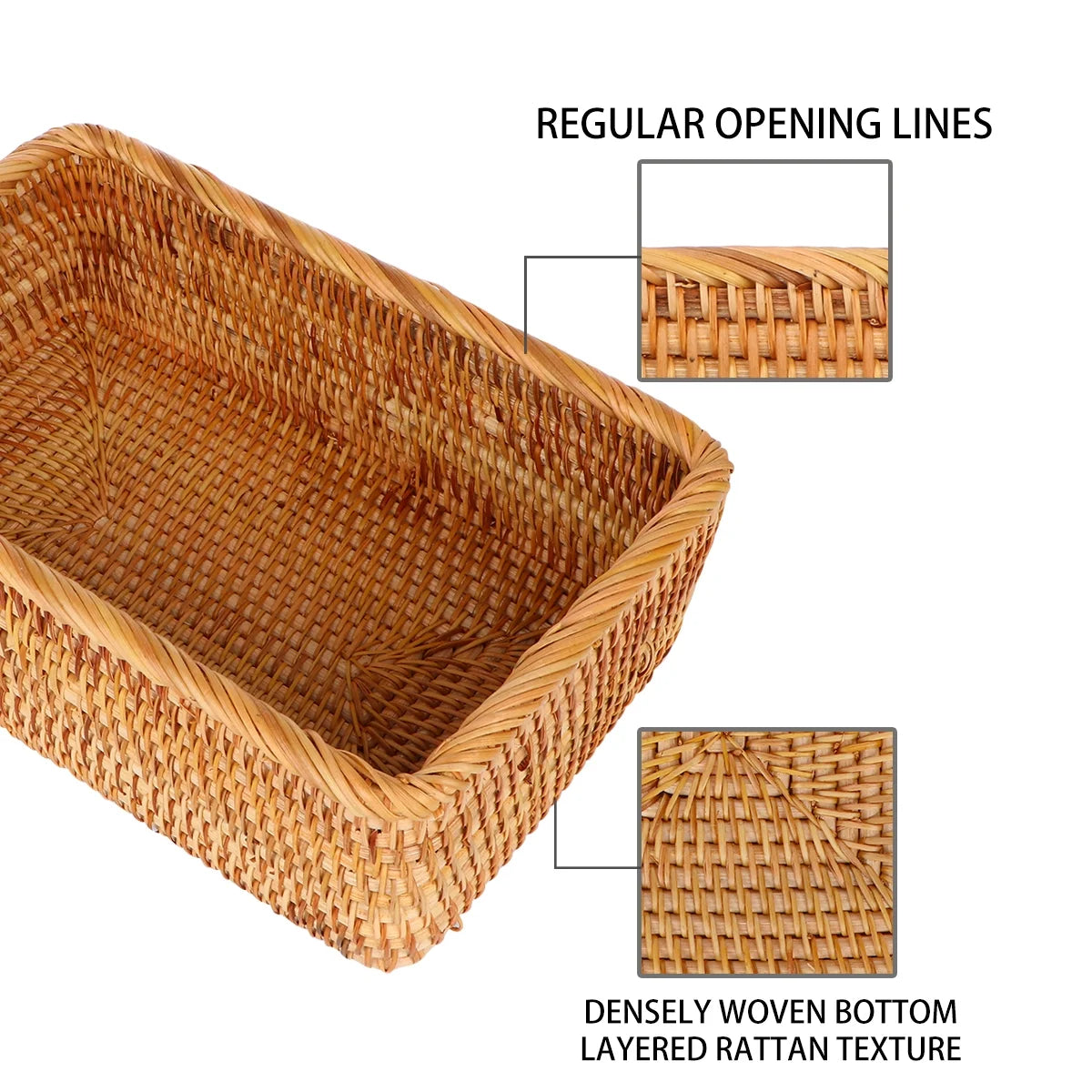 Wicker Basket with Lid Storage Boxes Lids Practical Home Child – Secure Lid Design with Functional, Easy-Use Details