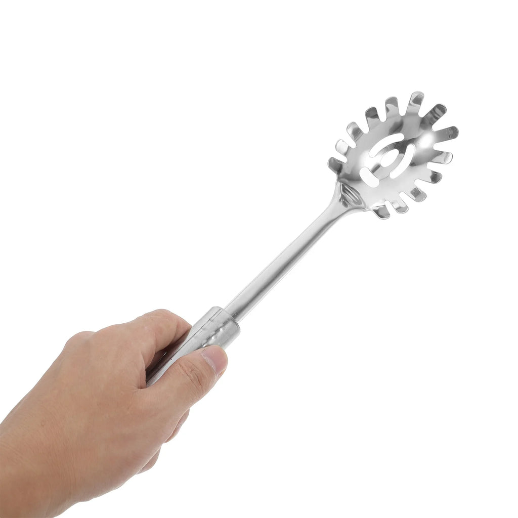 Stainless Steel Pasta Server 1 Set Spaghetti Spoon Noodle Claw Pasta Fork Metal Pasta Spoon Heat Resistant for Cooking – Durable Stainless Steel Construction with Functional, Easy-Use Details