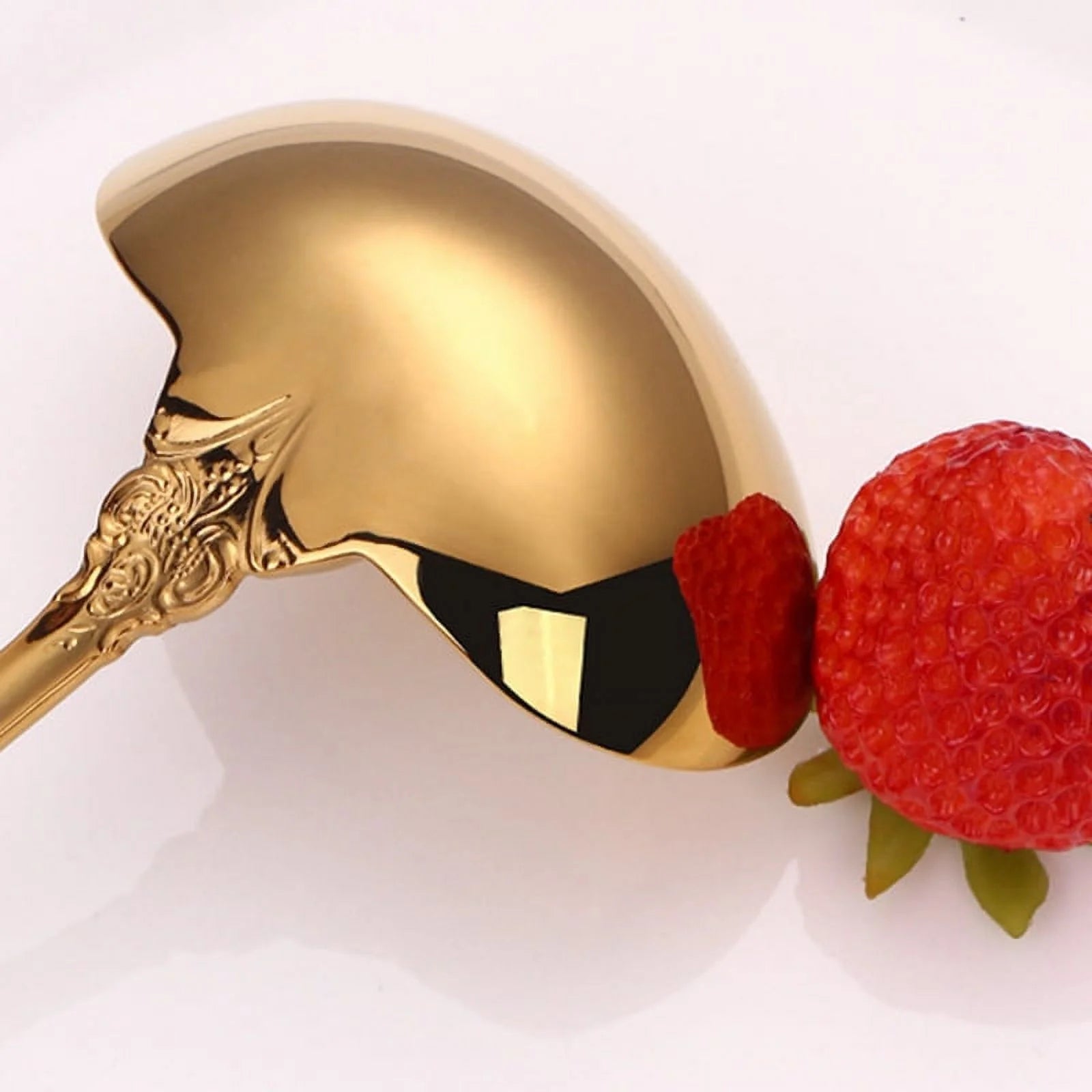 304 Stainless Steel Soup Ladle Cooking Tool Kitchen Gold Plated Spoon – Durable Stainless Steel Construction with Functional, Easy-Use Details