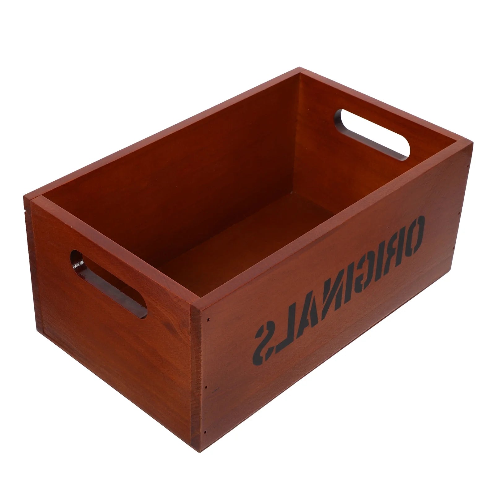 Monitor Stand Cube Storage Wooden Storage Box Office 26.00X16.00X11.00CM Brown – Natural-Look Construction with Functional, Easy-Use Details