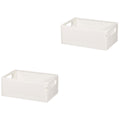 2pcs Household Storage Box Storage Organizer Box Foldable Box Plastic Desktop Makeup Storage Case – Foldable Space-Saving Design with Functional, Easy-Use Details