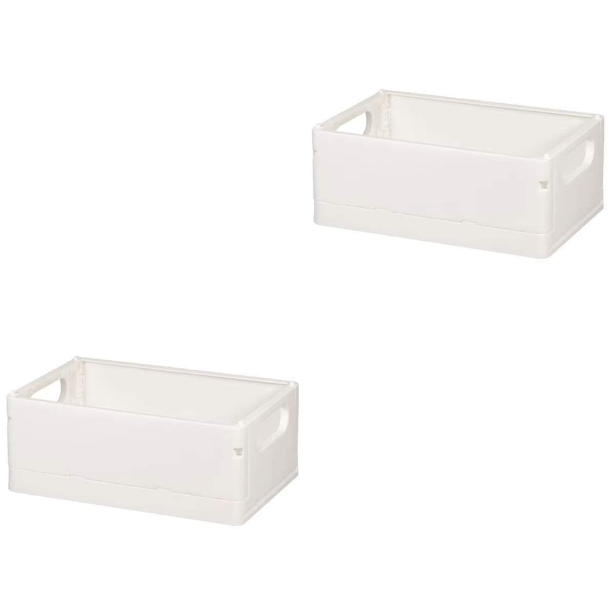 2pcs Household Storage Box Storage Organizer Box Foldable Box Plastic Desktop Makeup Storage Case – Foldable Space-Saving Design with Functional, Easy-Use Details