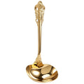 304 Stainless Steel Soup Ladle Cooking Tool Kitchen Gold Plated Spoon – Durable Stainless Steel Construction with Functional, Easy-Use Details