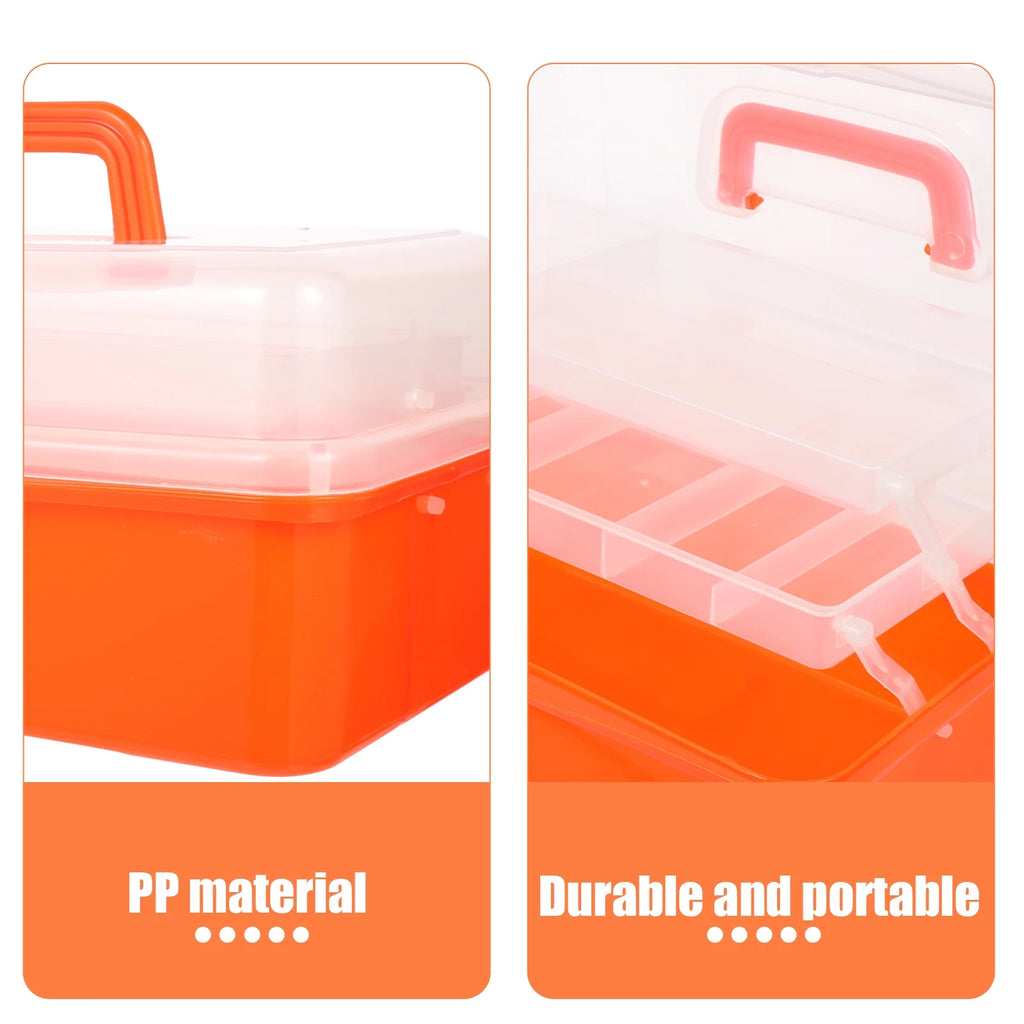 Wicker Three Layer Storage Box Household Tool Box Office 32X17CM Orange – Practical Home Organization with Functional, Easy-Use Details