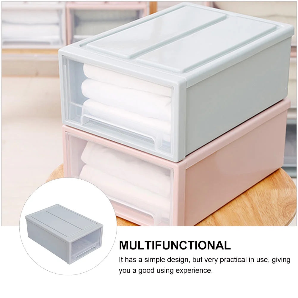 2pcs Drawer Clothes Storage Box- Out Drawer Container for Organizing Mens and Shoes Sandals Wedges Flats Heels and Accessories Blue – Practical Home Organization with Functional, Easy-Use Details