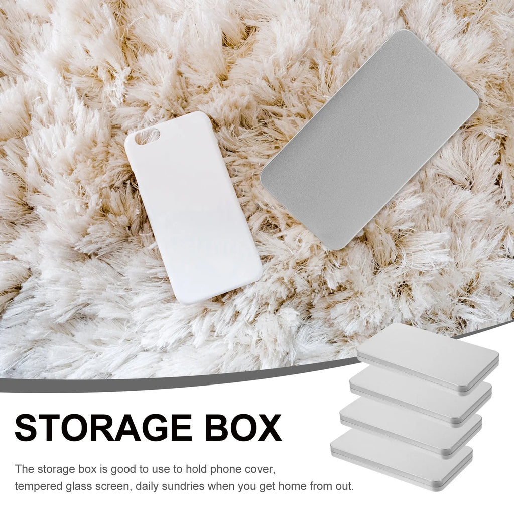 4 Pcs Clear Wicker Basket Tempered Film Storage Box Stylish Holder – Everyday Household Format with Functional, Easy-Use Details
