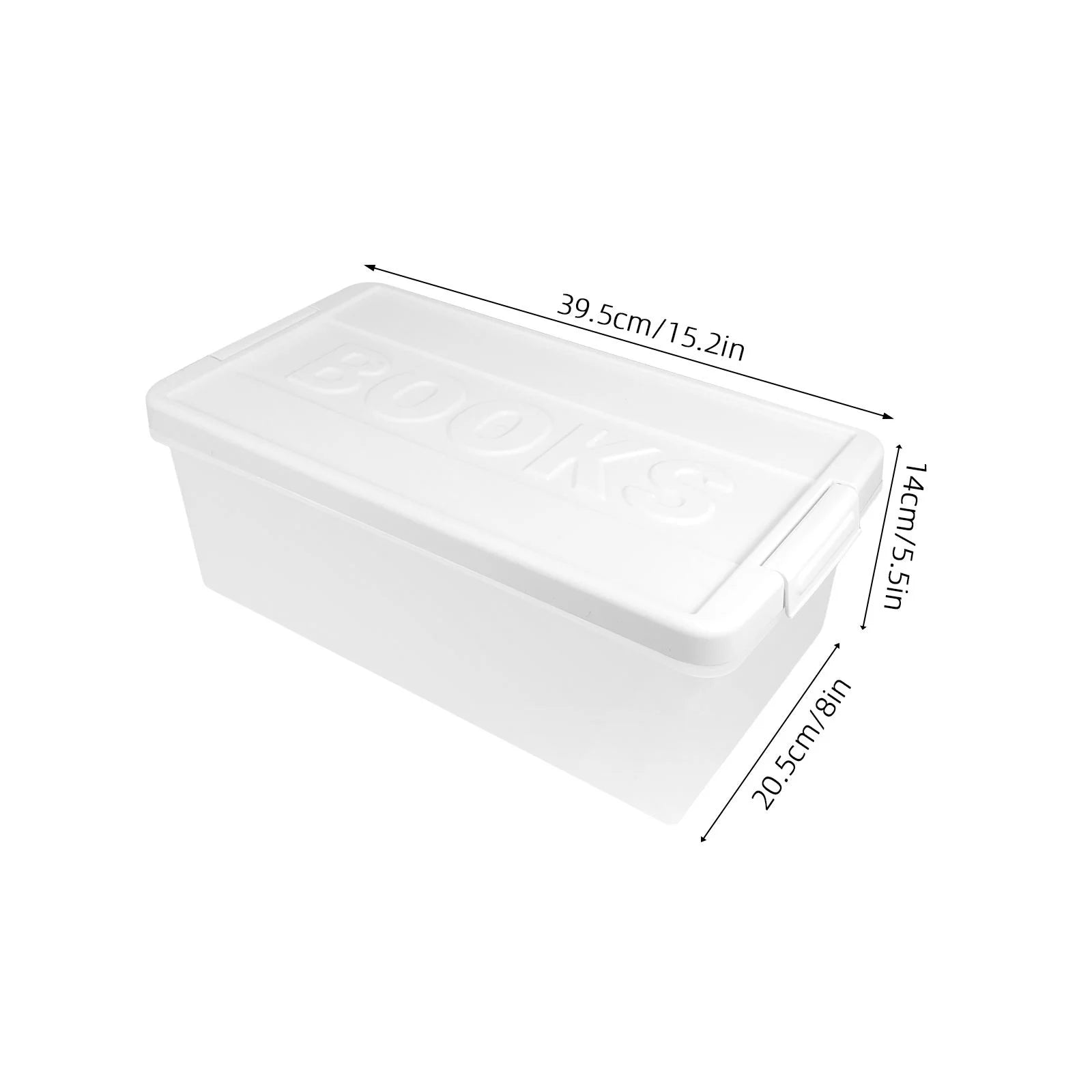 Book Storage Box Office Travel 39.50X20.50X14.00CM White – Practical Home Organization with Functional, Easy-Use Details