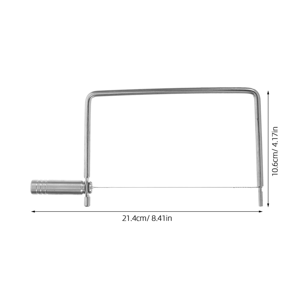 unbranded Stainless Steel Cheese Slicer with Wire Multipurpose Cheese Cutter for Slices Handheld Cheese Slicer for Butters and Cheese Blocks Kitchen Tool – Durable Stainless Steel Construction with Functional, Easy-Use Details