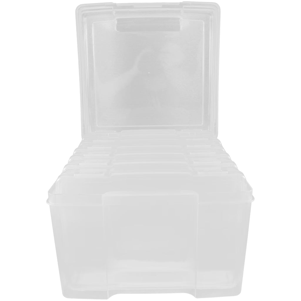6Pcs Cards Storage Boxes Postcards Photos Organizing Cases Clear Plastic Storage Cases – Clear-View Organization with Functional, Easy-Use Details