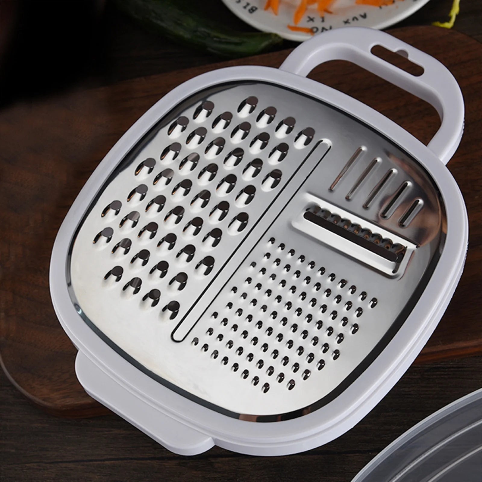 Grater Well-crafted Handheld Cheese Grater - Cheese Grater With Soft Handle - Grater For Kitchen Spices Ginger - Stainless Steel Cheese Shredder - Lemon Zester To Kitchen Gadgets Clearance – Convenient Carry Handles with Functional, Easy-Use Details