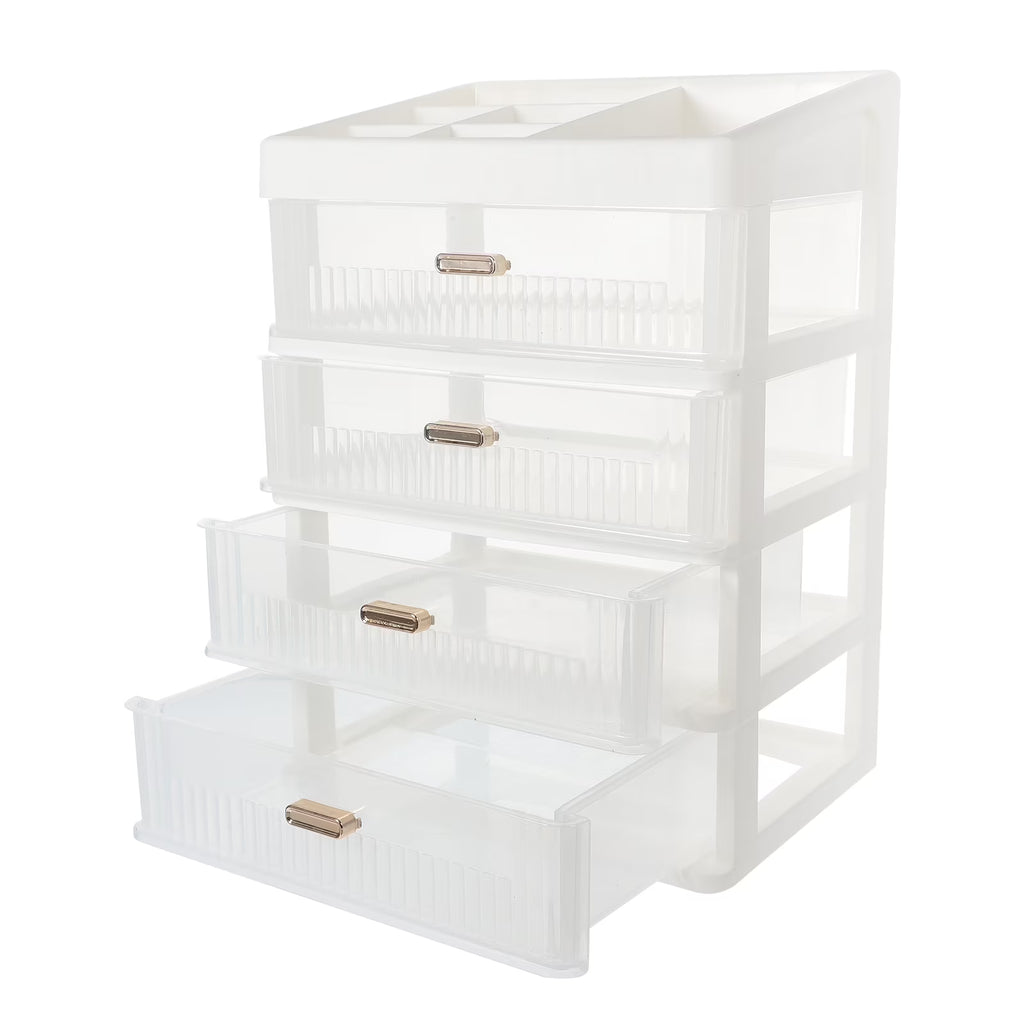 Skincare Desktop Storage Box 32.00X23.00X17.00CM White – Practical Home Organization with Functional, Easy-Use Details