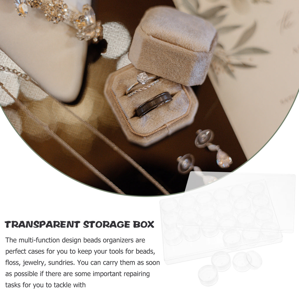 Closet Bead Organizers Storage Boxes 24X16cm Transparent – Clear-View Organization with Functional, Easy-Use Details