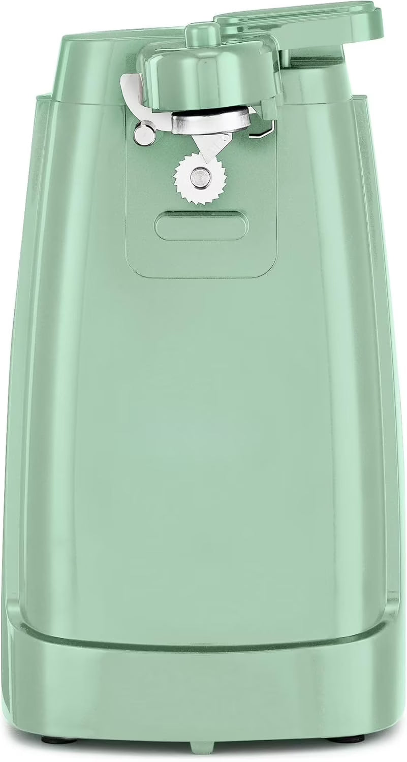 Electric Can Opener and Knife Sharpener Multifunctional Jar and Bottle Opener with Removable Cutting Lever and Cord Storage Stainless Steel Blade, – Durable Stainless Steel Construction with Functional, Easy-Use Details – Catalog Item 123