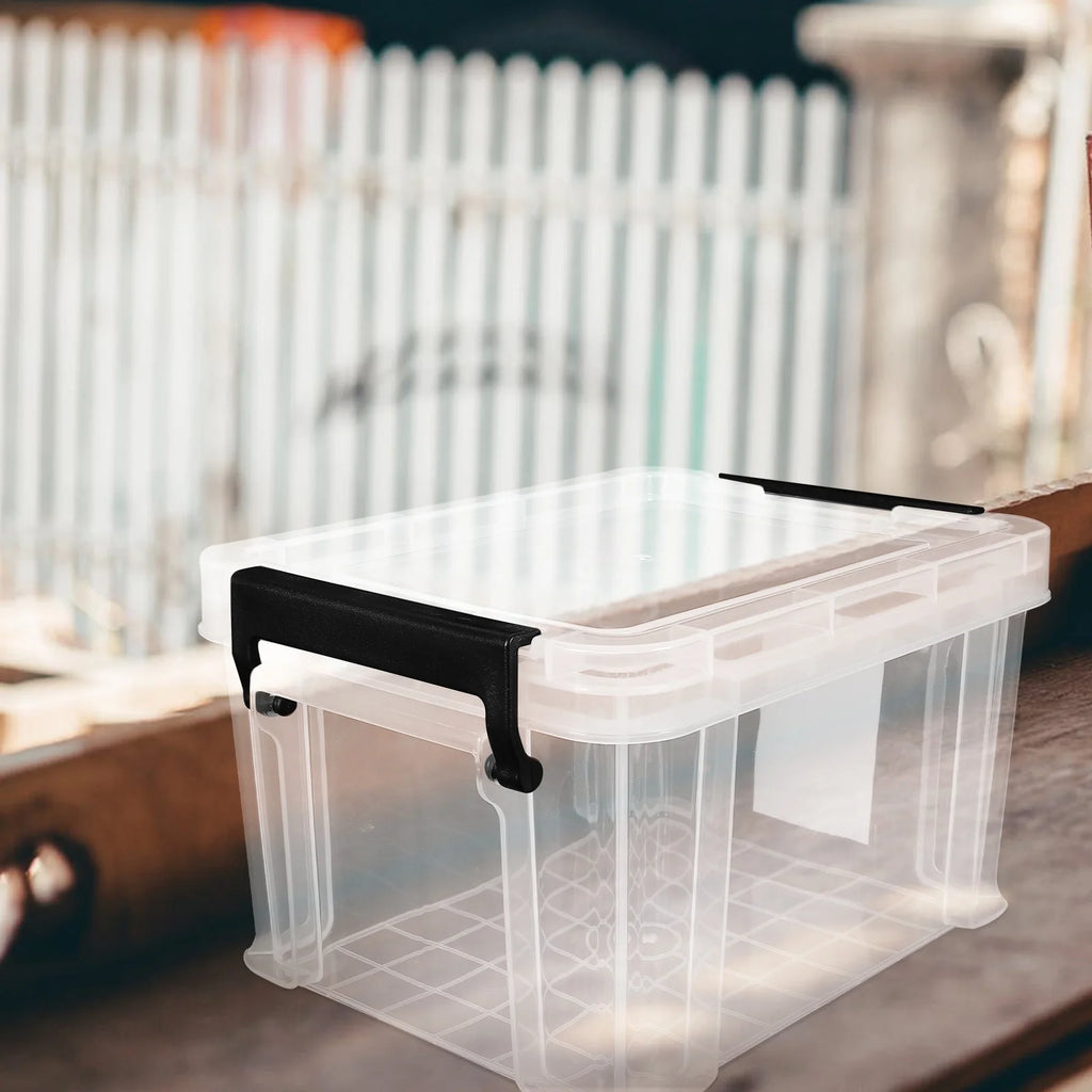 Lids Office Stationery Storage Box 21X16.4X12.5CM Transparent – Clear-View Organization with Functional, Easy-Use Details