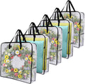 4 Pack Wreath Storage Bag Summer Christmas Decoration Garland Container 30 Inch Clear Door Wreath Organizers Moving Boxes Packing Supplies for College – Clear-View Organization with Functional, Easy-Use Details