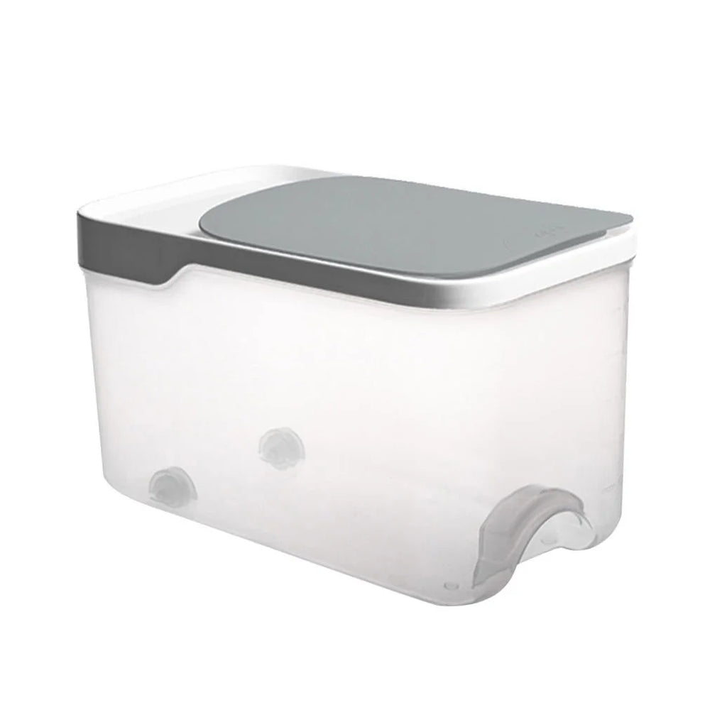 20 Catties Rice Storage Box Jar Cereal Container Dispenser Office Grey – Practical Home Organization with Functional, Easy-Use Details