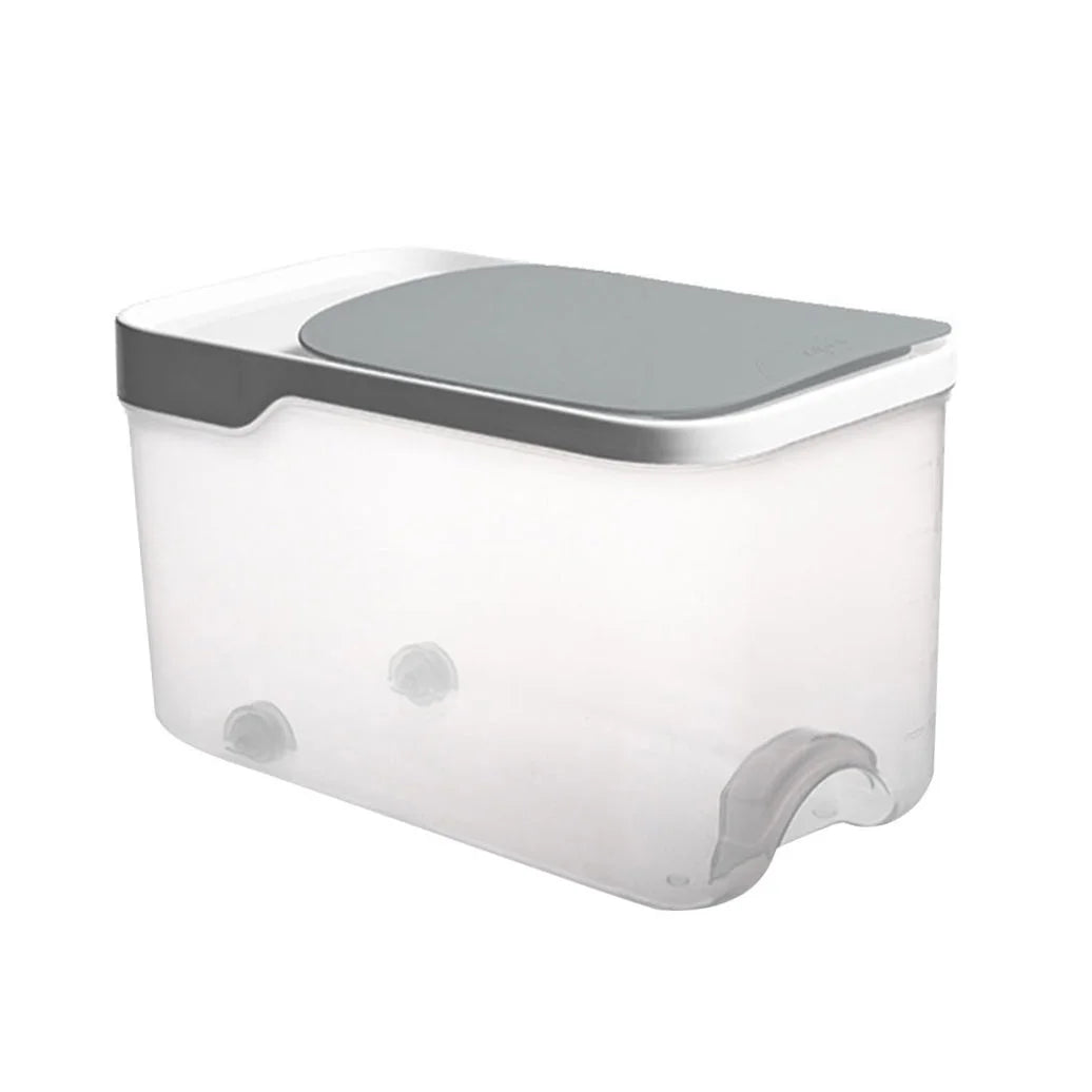 20 Catties Rice Storage Box Jar Cereal Container Dispenser Office Grey – Practical Home Organization with Functional, Easy-Use Details