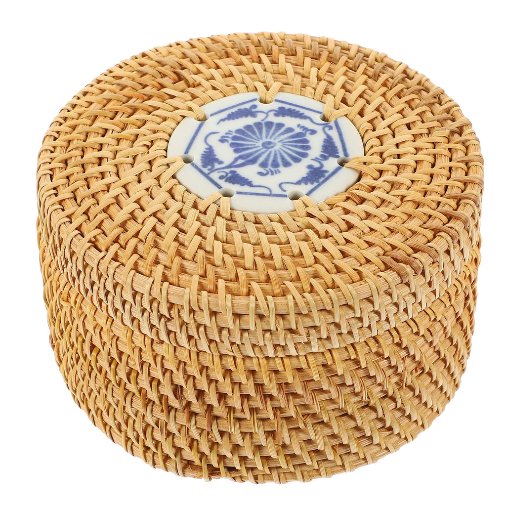 Toy Rattan Nut Box Household Storage Container 14X14X8CM – Practical Home Organization with Functional, Easy-Use Details