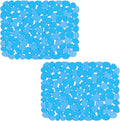 Bligli Pebble Sink Mat 2-Pack - PVC Kitchen Protector for Stainless Steel/Ceramic Dish Drying Mat for Dishes 15.7" x 11.8" Blue – Durable Stainless Steel Construction with Functional, Easy-Use Details