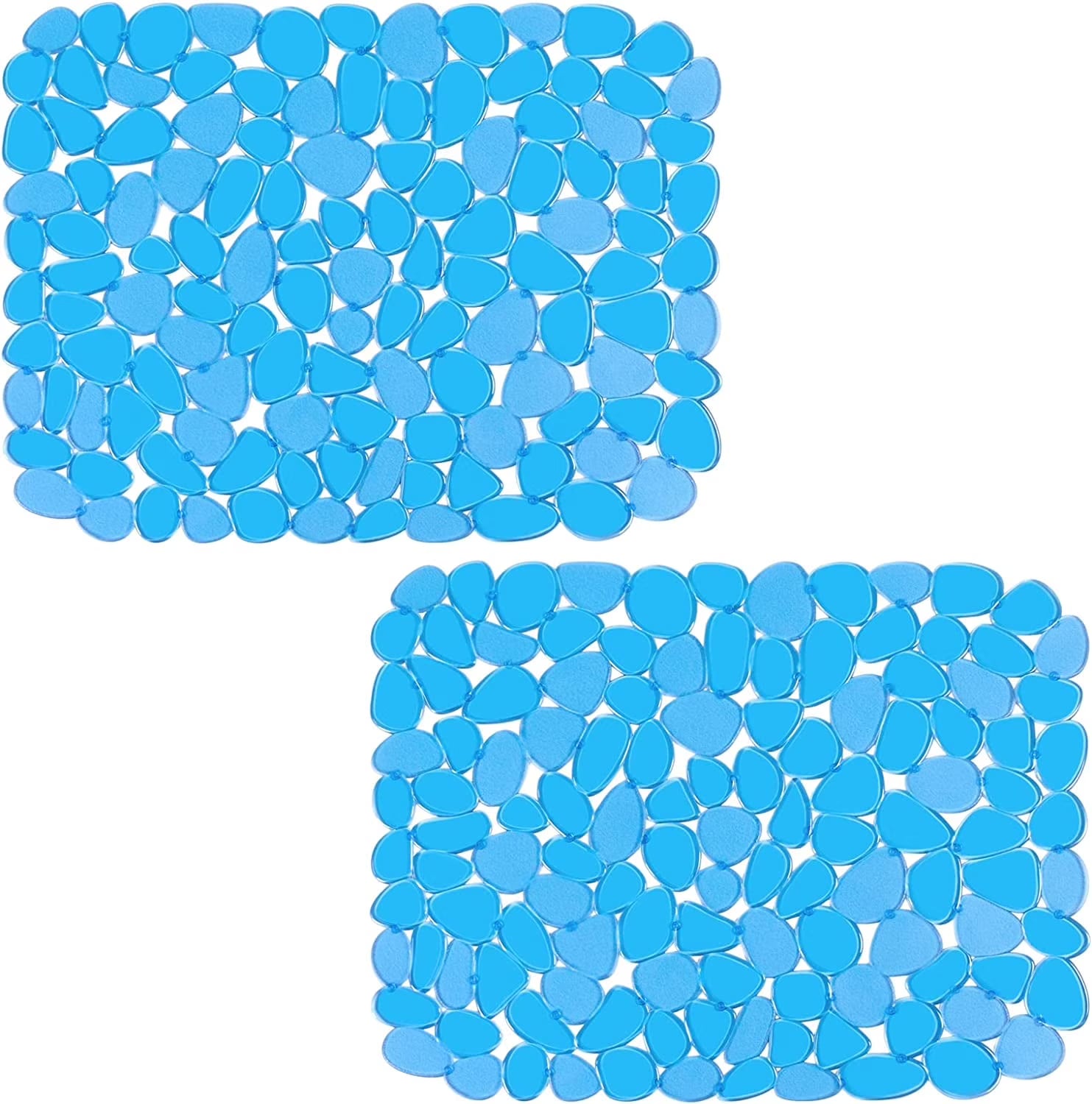 Bligli Pebble Sink Mat 2-Pack - PVC Kitchen Protector for Stainless Steel/Ceramic Dish Drying Mat for Dishes 15.7" x 11.8" Blue – Durable Stainless Steel Construction with Functional, Easy-Use Details