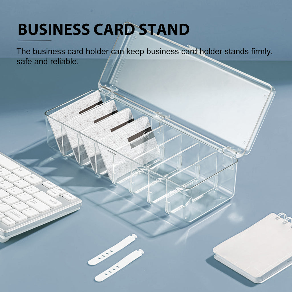 Card Game Business Cards Card Storage Box Travel 26X10X7.5CM Transparent – Clear-View Organization with Functional, Easy-Use Details