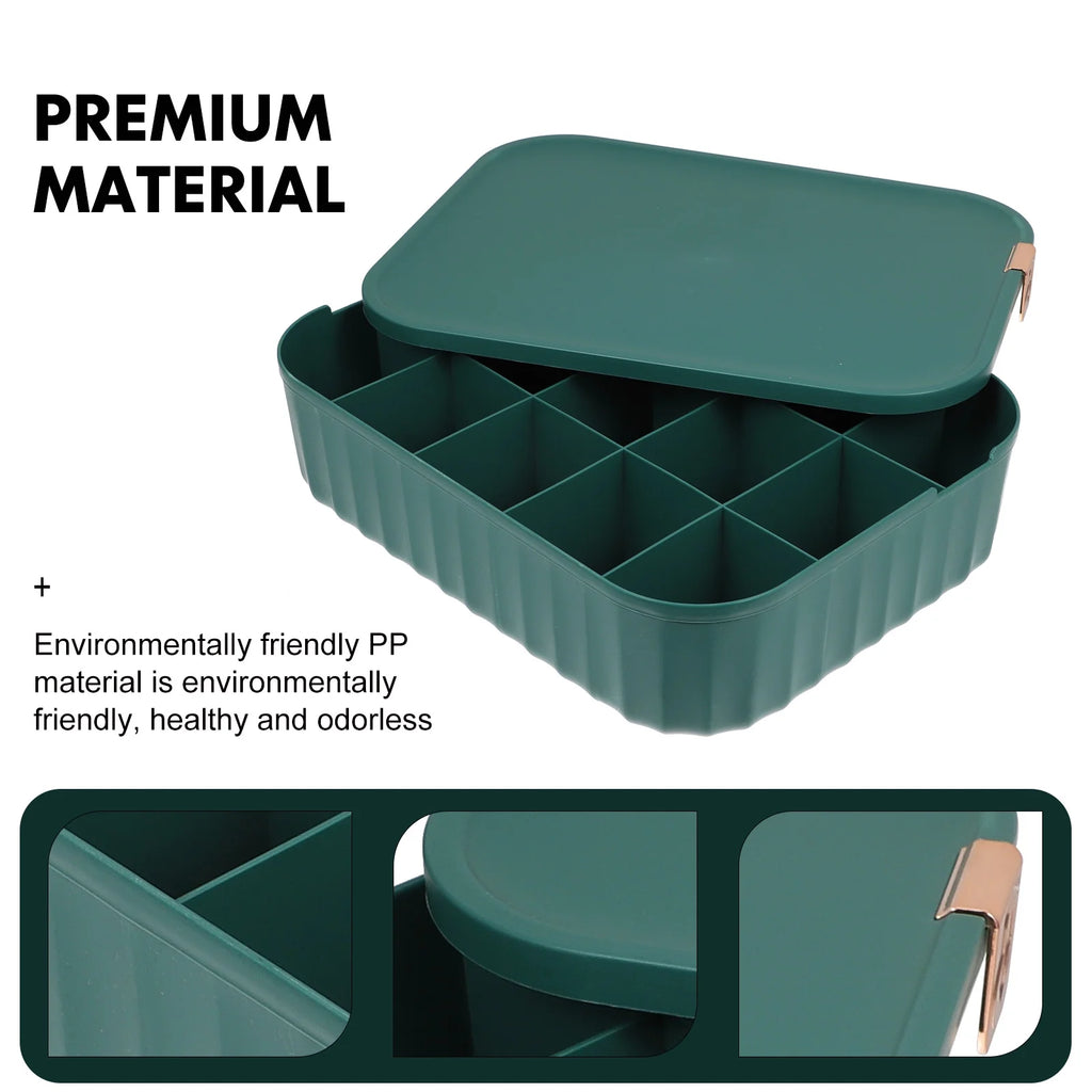 Organizer Bin Storage Box Underwear Drawer Storage Baby 30X23.5X8CM Green – Convenient Family Mealtime Use with Functional, Easy-Use Details
