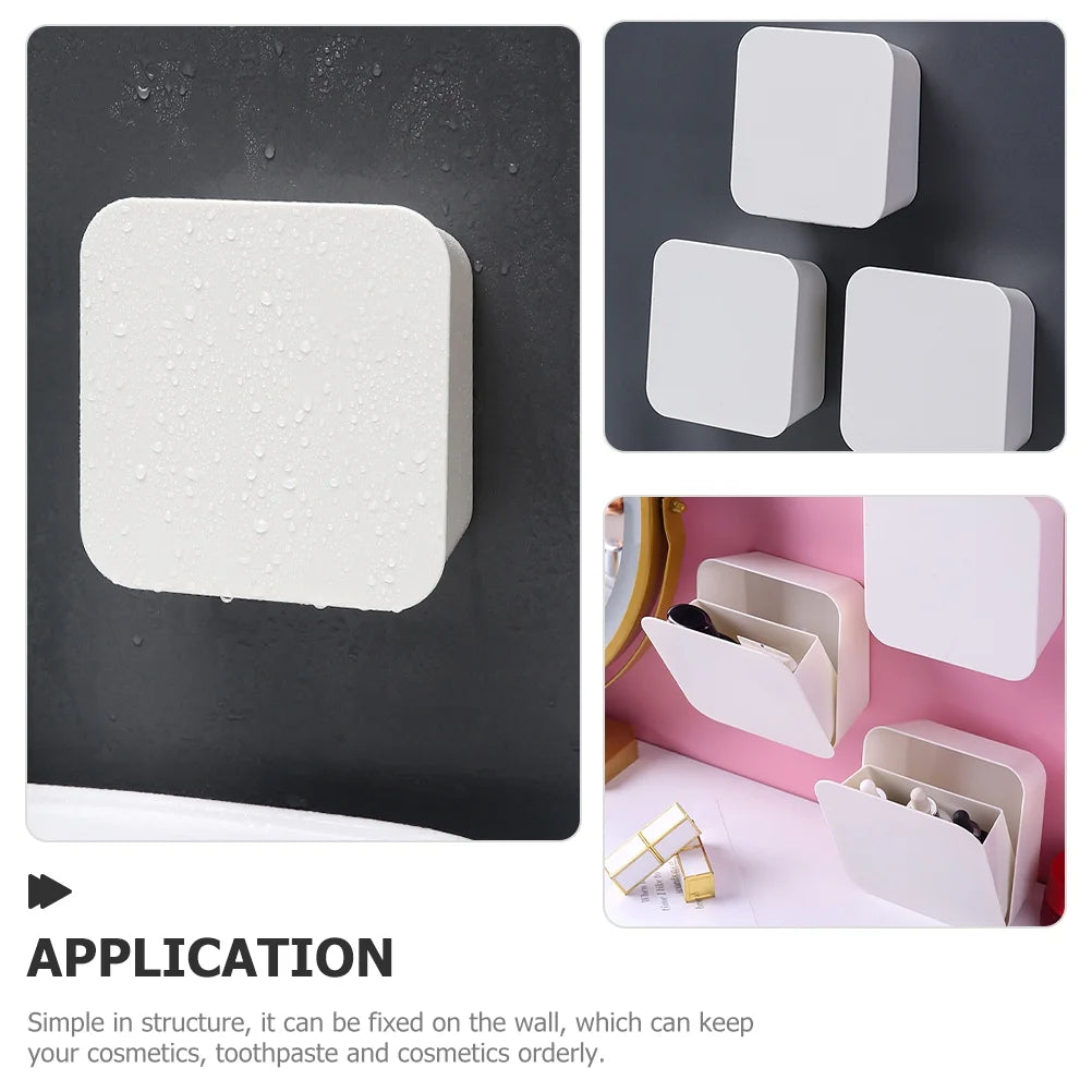 2 Pcs Wall-mounted Boxes Small Apartment Storage Box 14x5.5x14cm White – Space-Saving Hanging Design with Functional, Easy-Use Details