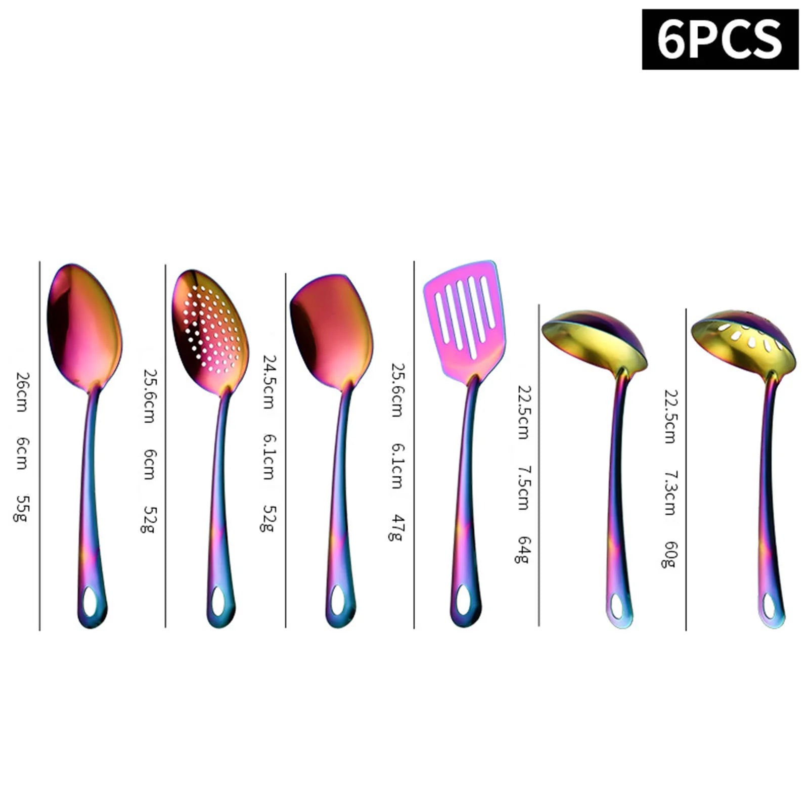 6-Piece Kitchen Utensil Set Stainless Steel Cooking Tools Set Heavy-Duty Kitchen Tool Spatula Set Essential Home Kitchen Gadgets and Accessories – Durable Stainless Steel Construction with Functional, Easy-Use Details