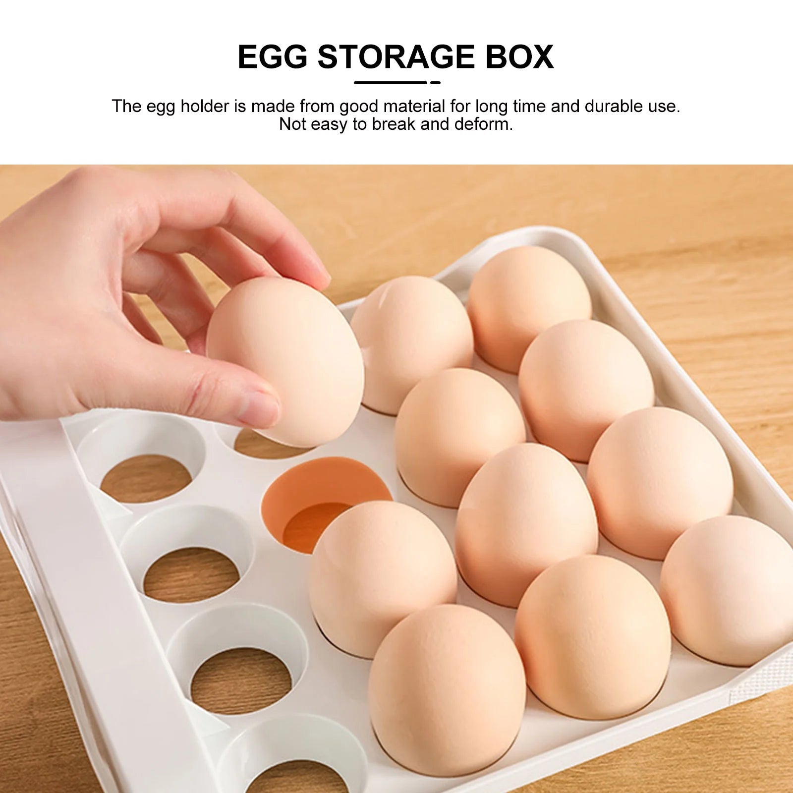 Holder Decor Egg Storage Box Egg Storage Shelf 21.5x22.5x14cm Orange – Practical Home Organization with Functional, Easy-Use Details