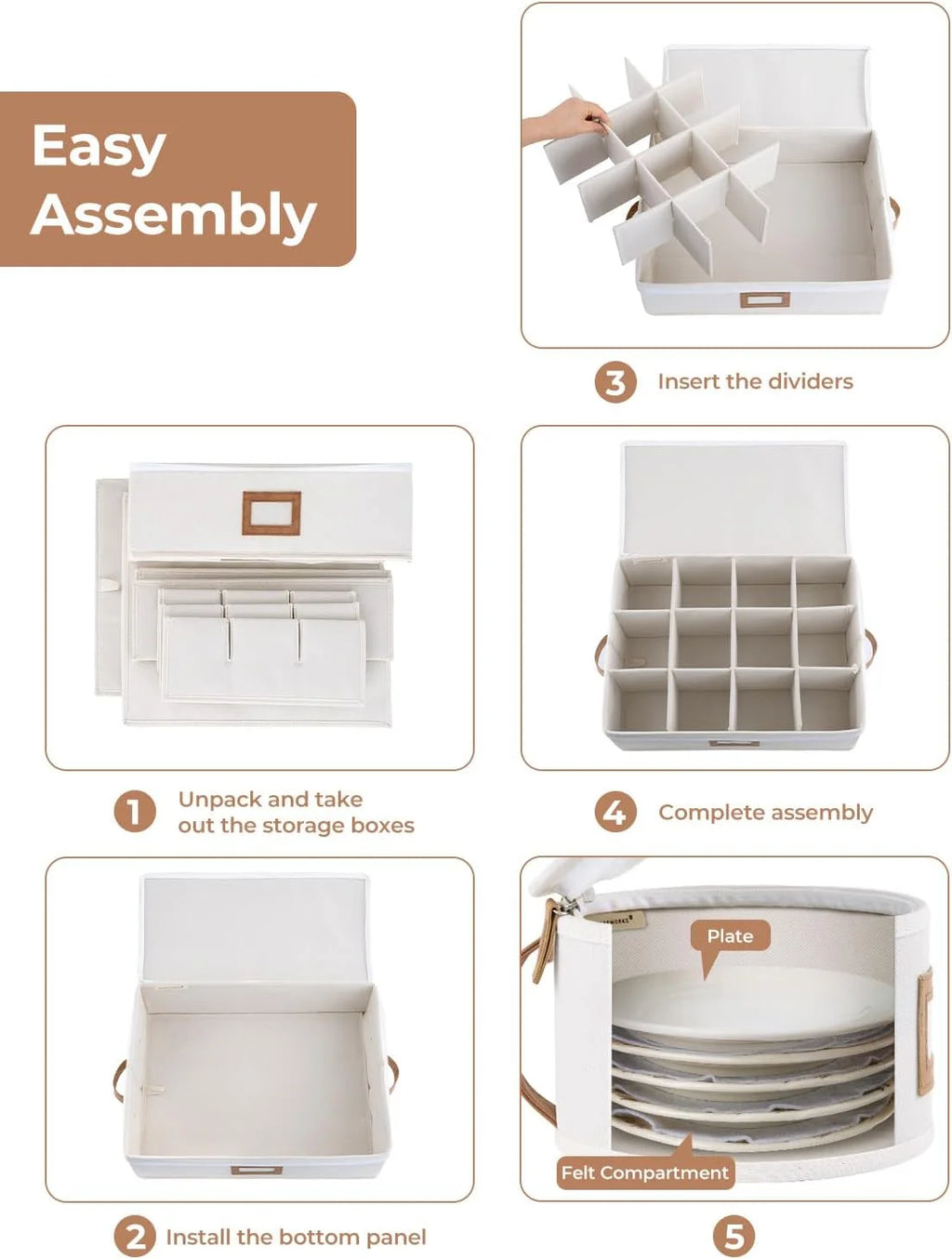 China Storage Containers 5 Pack Beige – Convenient Multi-Piece Set with Functional, Easy-Use Details