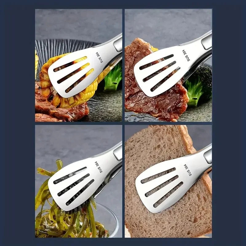 3 Pcs Stainless Steel Food Clips and Barbecue ForksSmallMediumLarge Three Size SetHigh Quality StructureMeat Salad Bread GrippersEssential Camping Kitchen Tools for Outdoor Tr – Durable Stainless Steel Construction with Functional, Easy-Use Details