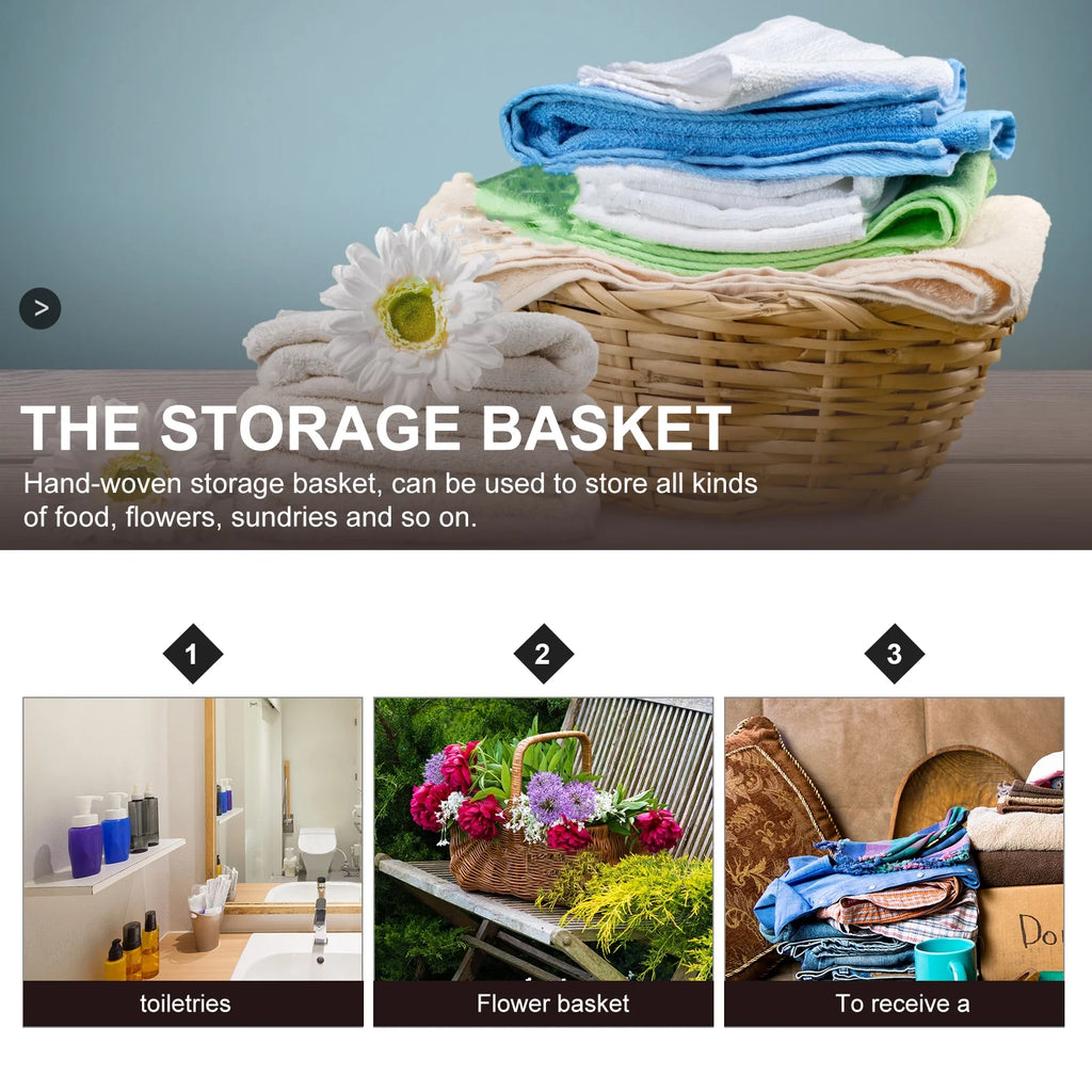 Straw Desktop Storage Box Pantry Basket Bins Hamper for Shelves with Lid Chocolate – Secure Lid Design with Functional, Easy-Use Details
