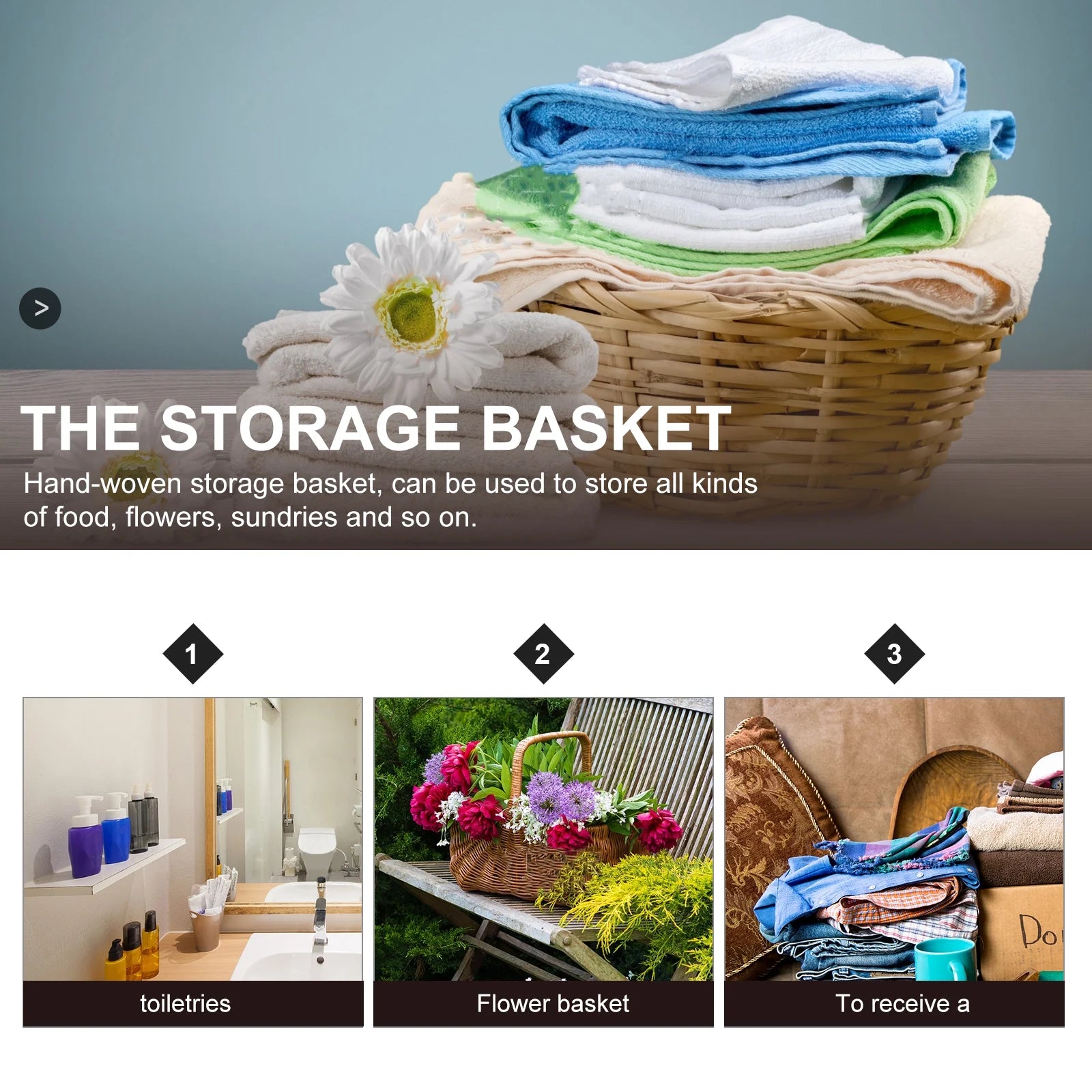 Straw Desktop Storage Box Pantry Basket Bins Hamper for Shelves with Lid Chocolate – Secure Lid Design with Functional, Easy-Use Details