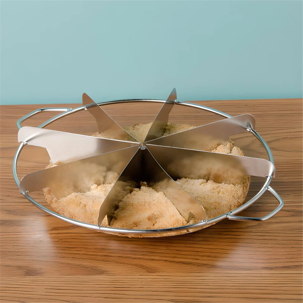 Stainless Steel Pie Cutter Circle Pie Cutting Tool Baking Accessories for Equal Slices – Durable Stainless Steel Construction with Functional, Easy-Use Details
