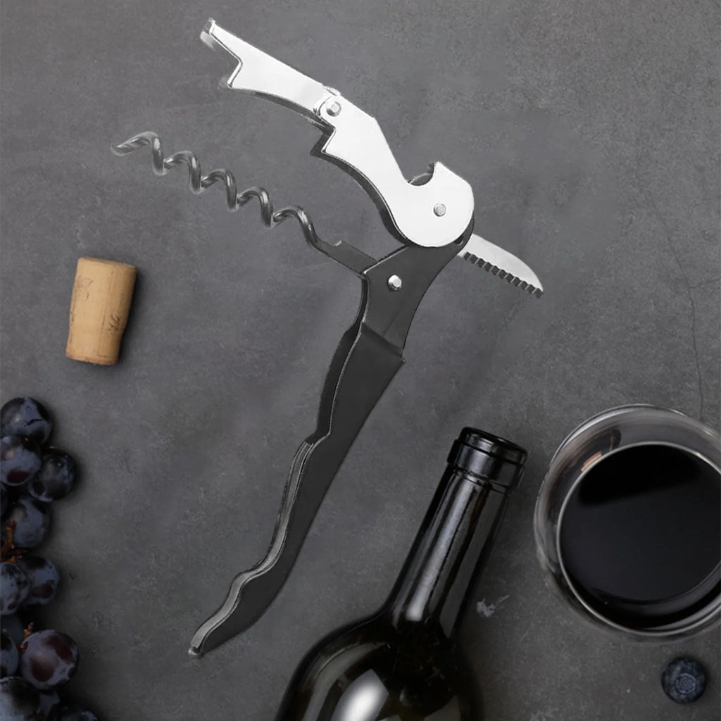 Hiroekza Opener Waiters Key For Servers Bartender With Foil Cutter Jar Opener Manual Bottle Opener Double Hinged Bottle Opener Kitchen Gadgets Clearance – Convenient Drink Preparation with Functional, Easy-Use Details