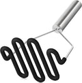Non-Scratch Silicone Potato Masher Kitchen Tool Potatoes Masher Potato Masher Stainless Steel Wrapped In Well-crafted Silicone Potato Smasher Black – Durable Stainless Steel Construction with Functional, Easy-Use Details