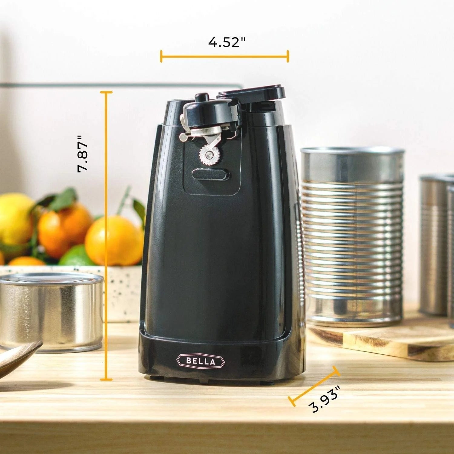 Electric Can Opener and Knife Sharpener Multifunctional Jar and Bottle Opener with Removable Cutting Lever and Cord Storage Stainless Steel Blade – Durable Stainless Steel Construction with Functional, Easy-Use Details