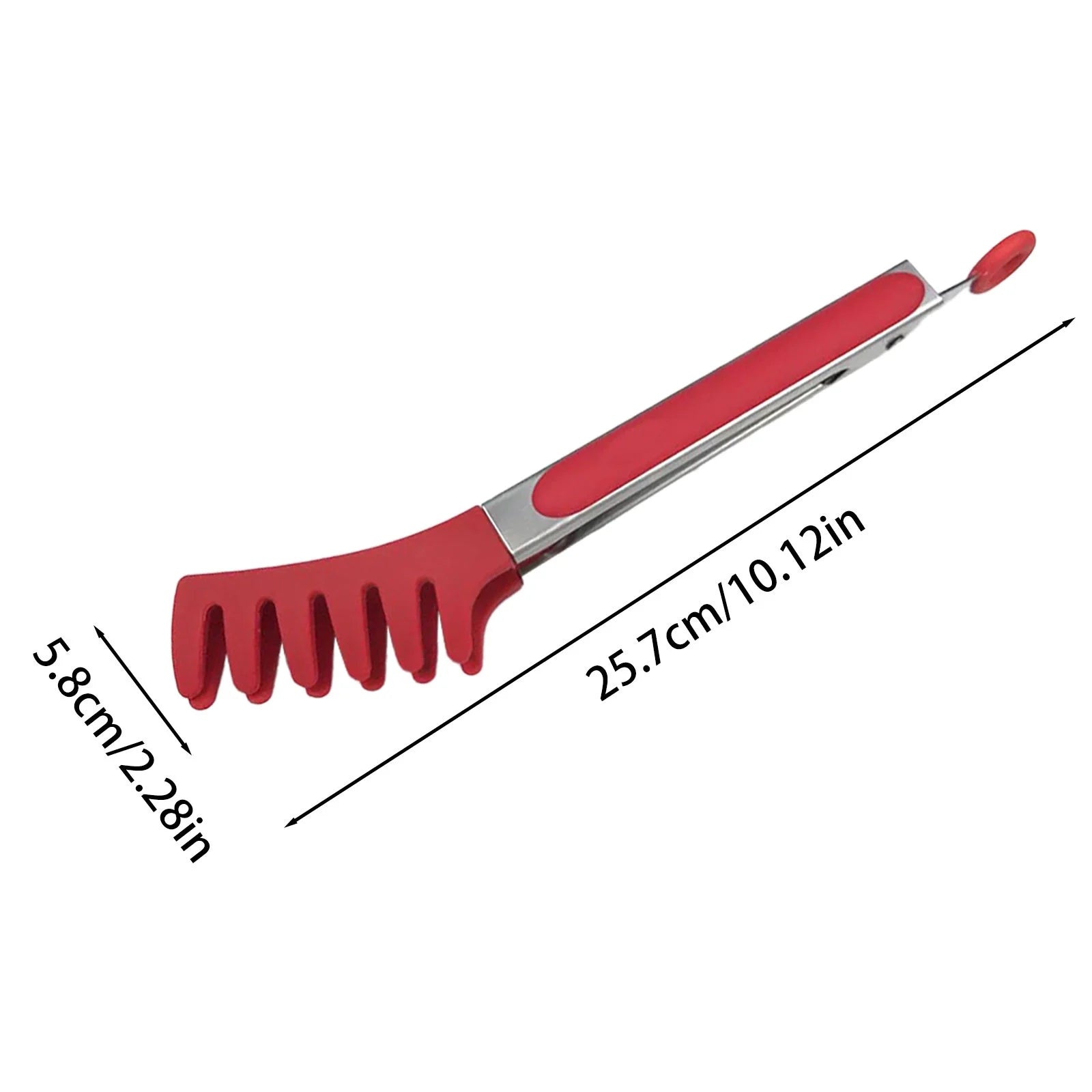 Stainless Steel Pasta Tong With Silicone Tips Non Food Serving Tongs For Nood Les Spaghetti Kitchen Cooking Baking BBQ Tools – Durable Stainless Steel Construction with Functional, Easy-Use Details